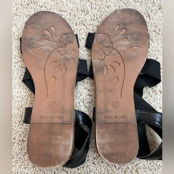 Black Strappy Sandals - Picture 2 of 5